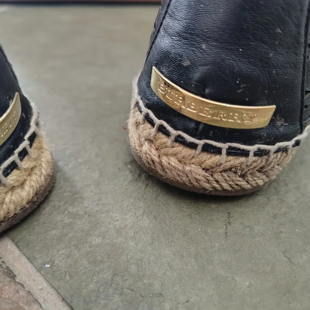 Burberry Leather Espadrille Shoes
